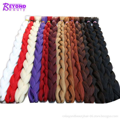 private label toyokalon braiding hair 82 inch mixed color african hair braiding Synthetic Hair Extensions pink silver black  Red